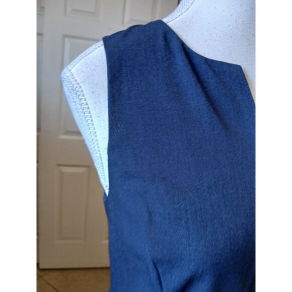 $79 Kensie Women's Blue Sleeveless Split‎ V-Neck A-Line Mini Dress Size XS - Picture 7 of 15